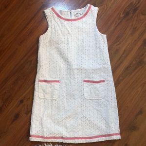 Vineyard vines eyelet dress white pink size 7